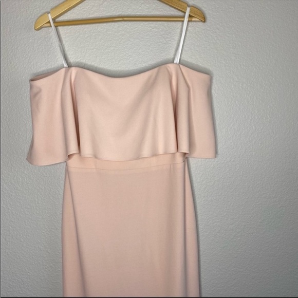 ANTHRO BHLDN DARA OFF SHOULDER FLOUNCE MAXI DRESS size 8 - Picture 6 of 11